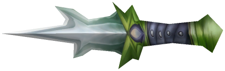 "Monster - Dagger, Green Pronged"