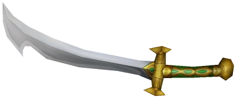 "Monster - Sword, Green Gold Scimitar"