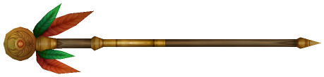 "Monster - Staff, Feathered Gold"