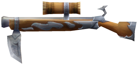 "Monster - Gun, Tauren Scope Blade Feathered Silver Deluxe"