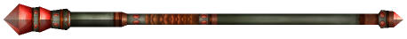 "Monster - Staff, Jeweled Red Staff Low Red Flame"