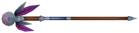 "Monster - Staff, Feathered Silver Glow"