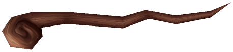 "Monster - Staff, Wooden Handle Spiral Head Dark"