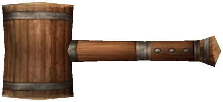 "Monster - Mace, Basic Wooden Hammer"